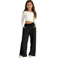 thumbnail image 2 of Ruyang Teen Girl Sweatpants Baggy Oversized Cute Sweatpants Wide Leg Pants Sweat Pants High Waist Athletic Joggers Casual Pockets, 2 of 5