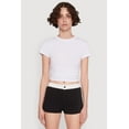 thumbnail image 2 of Womens Trendy Ribbed Knit Sleep Shorts, 2 of 4
