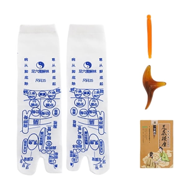 Calcetines de masaje de acupresión de tela, puntos precisos, transpirables y elásticos, para fascitis plantar, alivio de la fatiga y mejora de la circulación