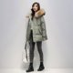 thumbnail image 2 of Chaqueta de algodón de plumón para mujer, chaqueta de algodón holgada de longitud media sobre la rodilla, sentido del diseño, 2 of 3