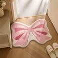 thumbnail image 5 of BUDAO00 Bow Shaped Area Rug, Cute Decorative Floor Mat for Bedroom Bathroom Vanity Entryway, Soft Accent Carpet for Girls Room Dorm Apartment and Playroom Home Decor, 31.5 x 19.7 Inch, 5 of 7
