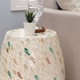 thumbnail image 7 of Linon Prescott Indoor Drum Accent Table, 19.75" Tall, Multicolor Fish Mosaic on Ivory, 7 of 7