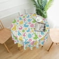 thumbnail image 2 of Cute Eggs Bunnies Round Table Cloth,Easter Flowers Tablecloths Waterproof Stain-Resistant Oil-Proof Wrinkle 60 Inch Table Cover Dinner Kitchen Decor, 2 of 6