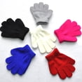thumbnail image 2 of Guantes de punto monocromáticos para niños de 3 a 7 años, guantes cálidos de invierno para jardín de infantes y escuela primaria, 2 of 5