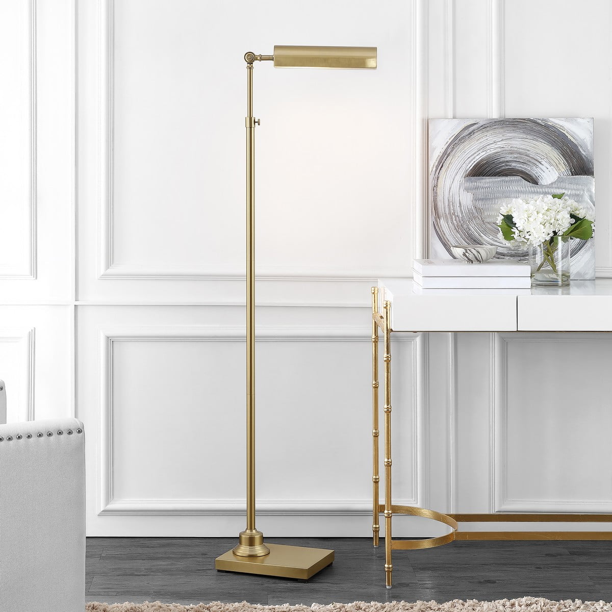 SAFAVIEH Renla 64.5 in. Traditional Floor Lamp, Brass Gold
