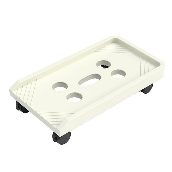 Langgg PC CPU Holder Stand Mobile with Wheels Cart for Office Home Under Desk Universal Apricot