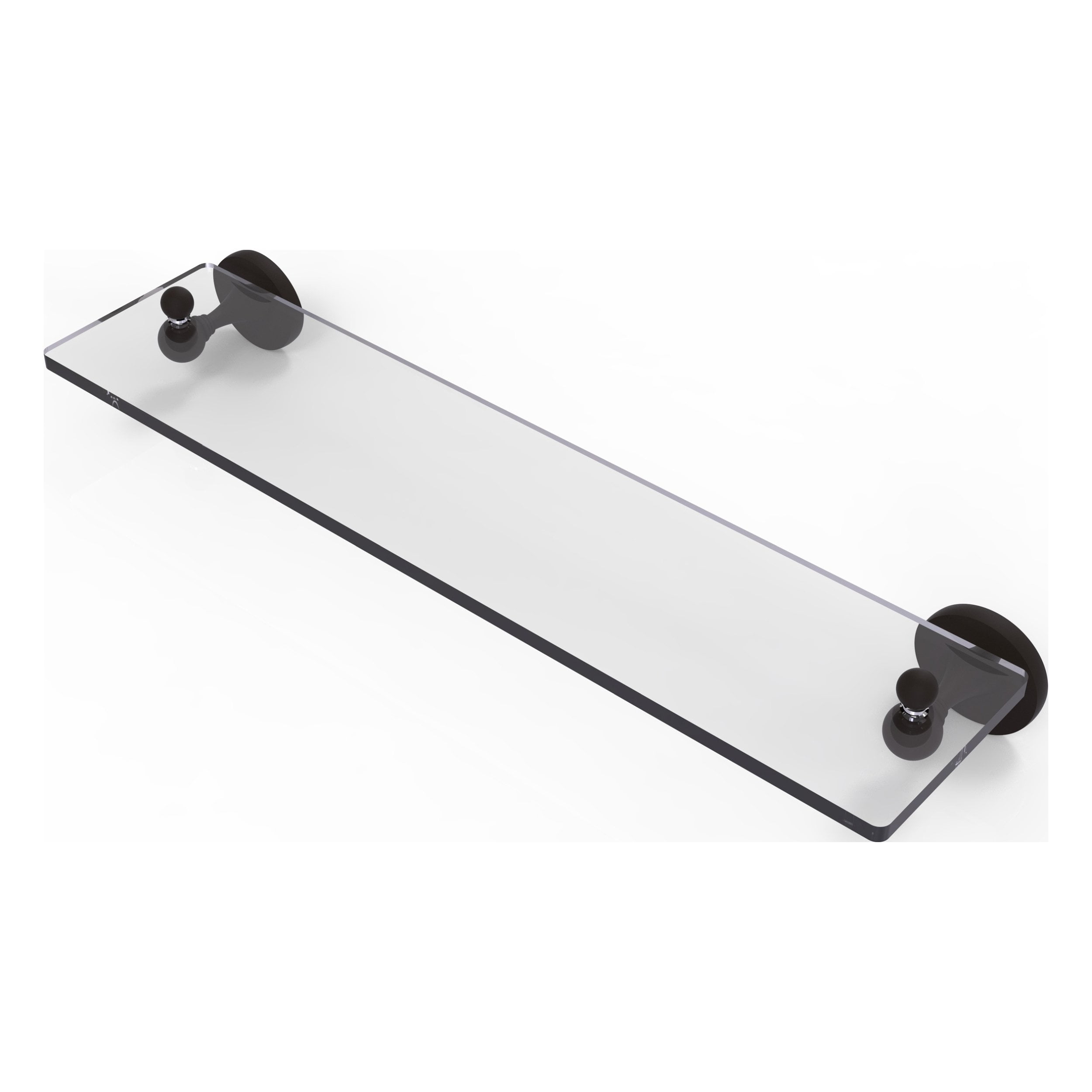 Shadwell Collection 22in Glass Vanity Shelf with Beveled Edges in Oil