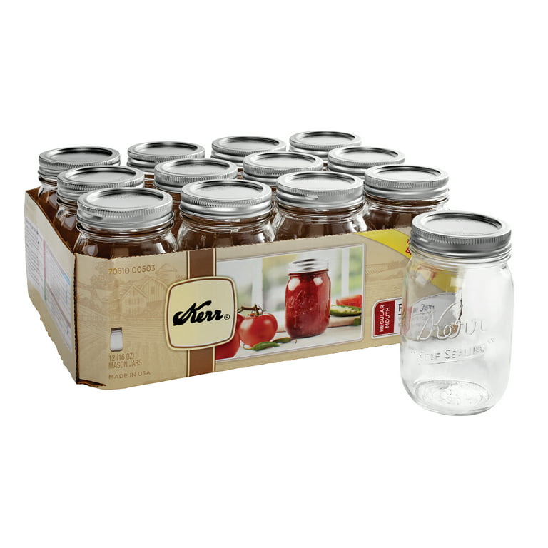 FRUITEAM 8 oz Wide Mouth Mason Jars with Lids -Set of 8, Transparent Clear  Glass Canning Jar Ideal for Jams, Jellies, Conserves, Preserves, Fruit