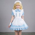 thumbnail image 2 of Levmjia Women Maid Costume Set Short Sleeve Dress Bow Tie Soft Cute Fashion Outfit Halloween Theme Party Carnival Holiday Themed, 2 of 9
