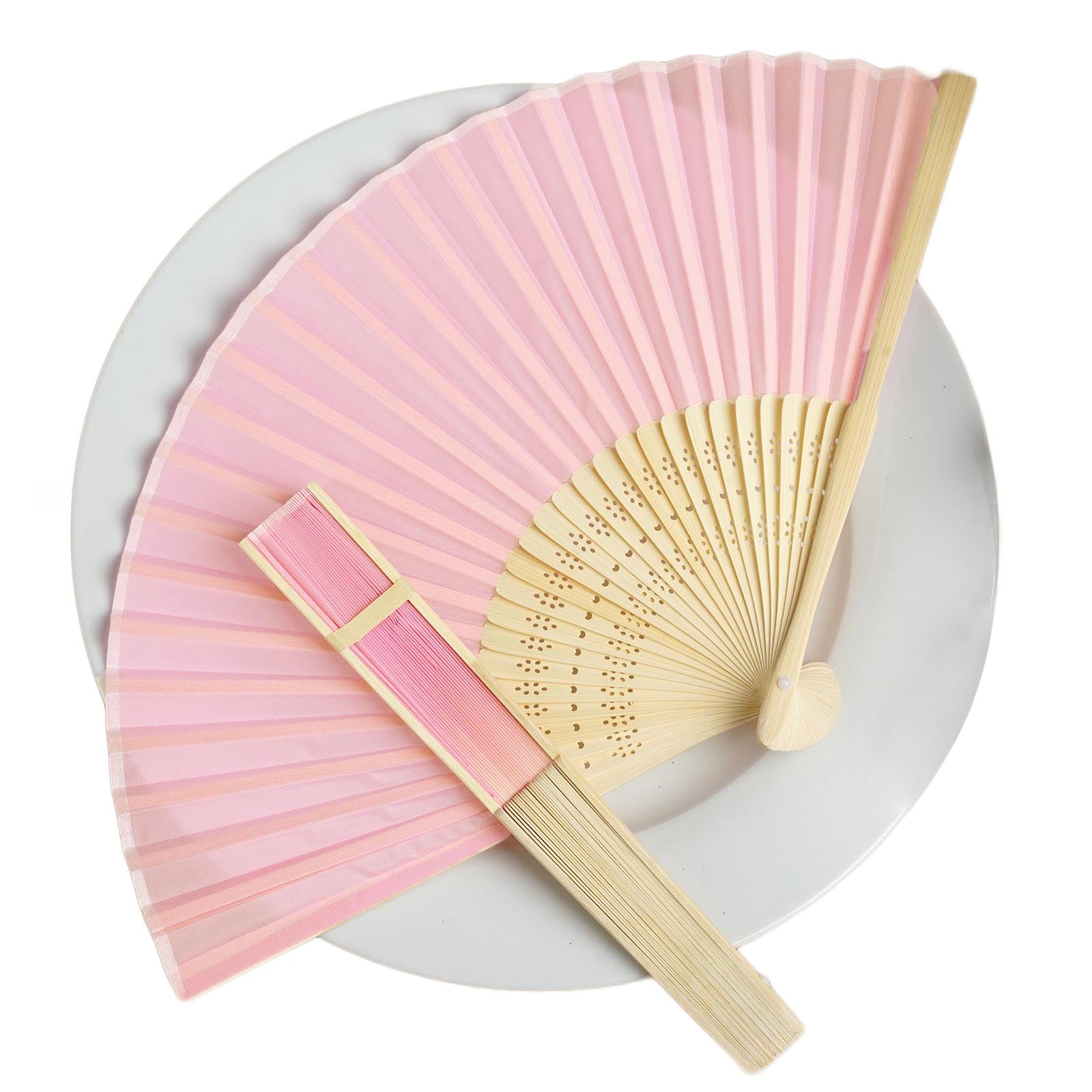 Silk Fabric Folding Hand Fans 