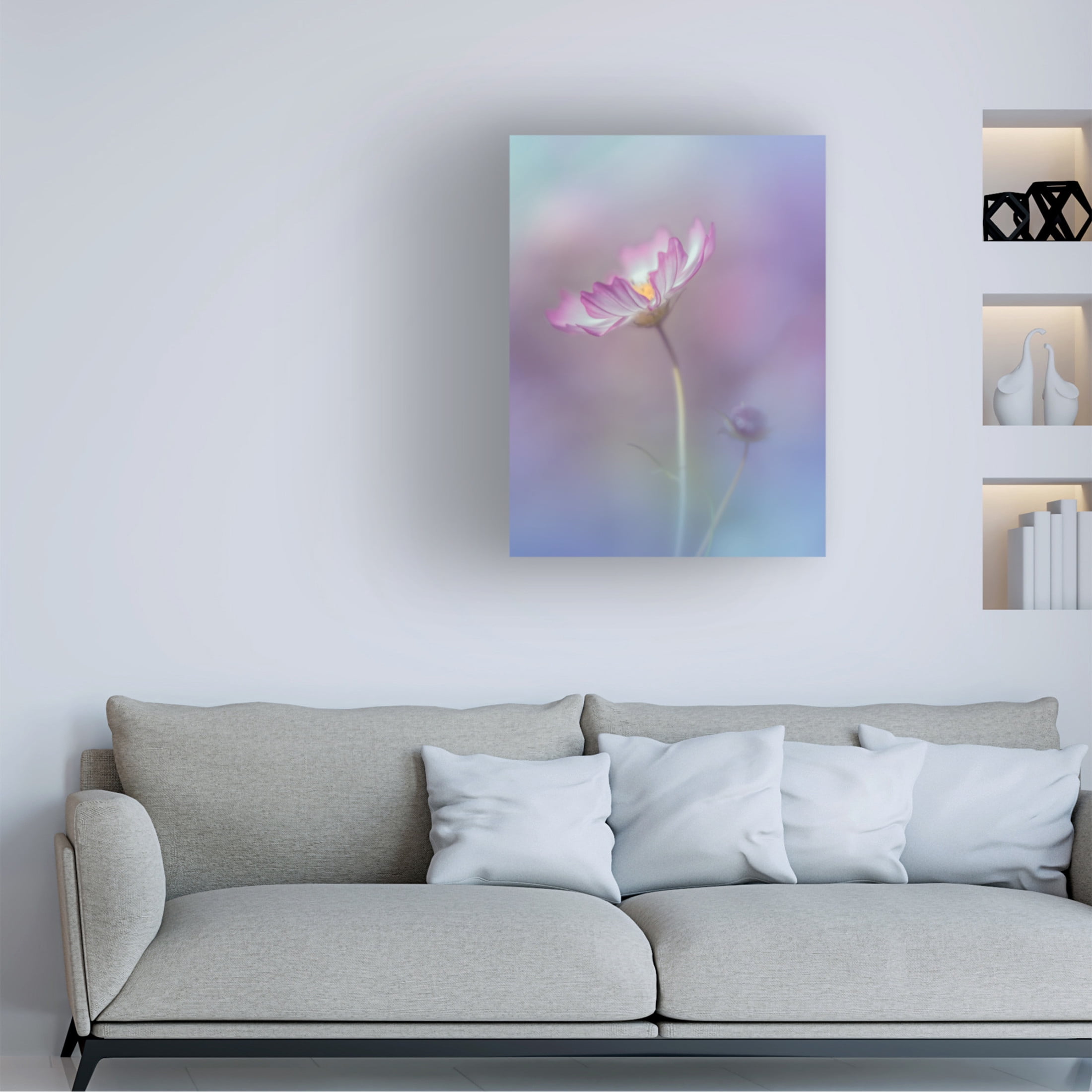 Canvas Wall Art - Miyako Koumura 'Pink Elegance' Wall Art for Living Room, Bedroom, or Office D?cor by Trademark Fine Art - 24 x 32 Inches