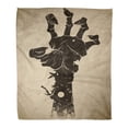 thumbnail image 1 of LADDKE Flannel Throw Blanket Evil Vintage Halloween Zombie Hand Spooky Monster Horror Devil Soft for Bed Sofa and Couch 58x80 Inches, 1 of 1
