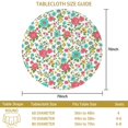 thumbnail image 3 of Pioneer Flower Floral Print Pattern Round Tablecloth 70"x70", Wrinkle Resistant Wipeable Table Cover for Kitchen Dining Room Picnic Patio and Party, 3 of 6