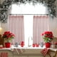 thumbnail image 1 of Cortinas de cocina LIMON HOME con rayas burdeos de 76 cm de largo, 1 of 5