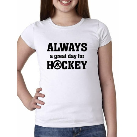Always a Great Day for Hockey Fan Graphic Helmet Girl's Cotton Youth