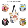 thumbnail image 7 of FORMRS Womens Canvas Tote Bag with Zipper Inner Pocket Shoulder Handbag, White Mushroom, 7 of 7