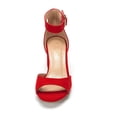 thumbnail image 4 of Sandalia DREAM PAIRS con Tacón Grueso de 5.5 cm Ante Rojo Talla 9, 4 of 6