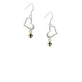 thumbnail image 2 of Delight Jewelry Goldtone Mini Fleur de Lis Open Heart French Earrings, 2 of 4