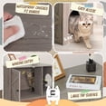 thumbnail image 4 of CAPHAUS Cat Litter Box Furniture with Divider, Hidden Cat Washroom Enclosure, Wooden Indoor Cat House with Double Doors, Metal Frame Enclosed Cat Boxes, Cabinet for Large Cats, Odor Contained, White, 4 of 9