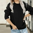 thumbnail image 2 of Ruyang Girls Pullover Sweatshirts Long Sleeve Oversized Hoodie with Pocket Kids Boys Plain Crewneck Casual Sweatshirt, 2 of 9
