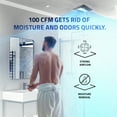 thumbnail image 4 of Summers Series 100 CFM Ceiling Mount Bathroom Exhaust Fan with Brilliant LED Light, Humidity Sensor Activation, 4 of 11