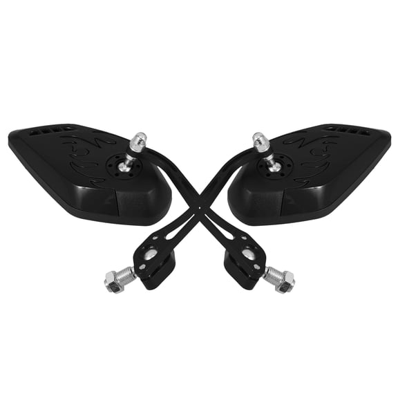 SEWCHICS Universal Motorcycle Rear View Mirrors Black Aluminum Alloy for Riding 1 Set 9.3x3.0x2.0in