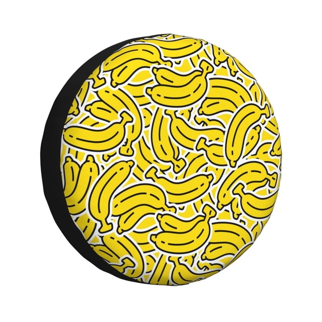 Fotbe Banana A Funda de Llanta de Repuesto con Estampado, Engrosada, Ajuste Universal para Jeep, Remolque, RV, SUV, Camión-17 inch