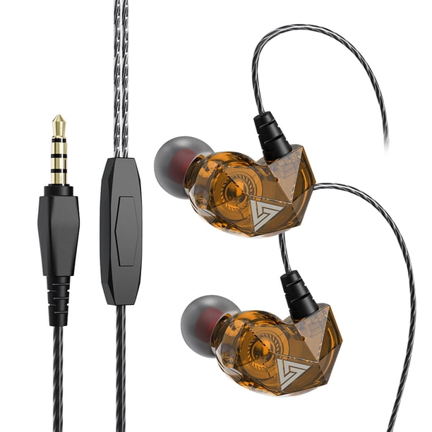Auriculares con cable de 3,5 mm, graves, estéreo, Auriculares con cable, teléfono móvil, tableta, Auriculares internos, amarillo 1 par kenally EL001673-01B
