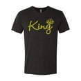 thumbnail image 2 of Wild Bobby, King Gold Script, Pop Culture, Men Premium Tri Blend Tee, Vintage Black, Small, 2 of 4