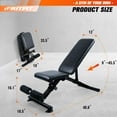 RitFit Adjustable Foldable Utility Weight Bench for Home Gym