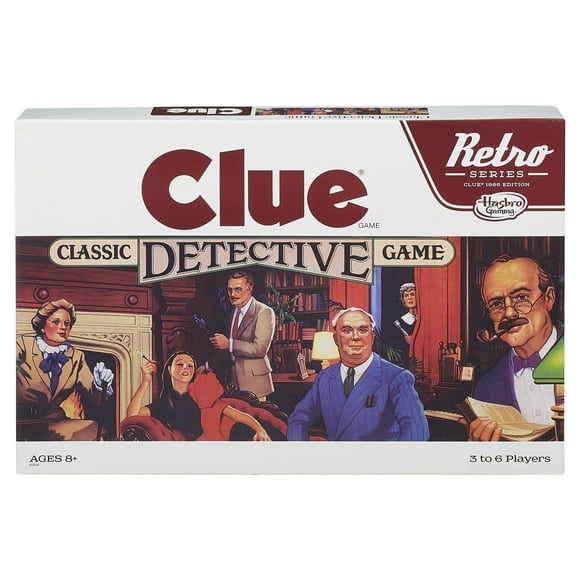 Retro Series Clue 1986 Edition Game, Board Game For 3-6 Players, For Ages 8 and up
