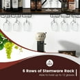 thumbnail image 6 of Gymax Wall Mounted Wine Rack Industrial Storage Display Shelf Glass Holder Kitchen, 6 of 9