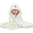 thumbnail image 2 of Hooded Baby Towel Microfiber Coral Fleece Ultra Absorbent Soft Bath Towel with Ears for Babie Toddler Infant, Baby Bath Shower Gifts for Boy and Girl,1 Pack 31.5 x 31.5 Inch, 2 of 4