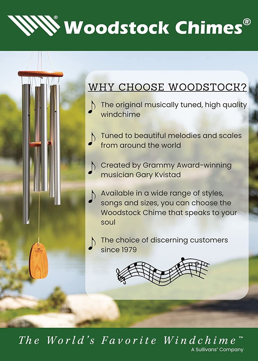 Woodstock Windchimes Animal Chimes Gilbert Gooney, Wind Chimes For Outside, Wind Chimes For Garden, Patio, and Outdoor Décor, 37"L
