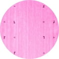 thumbnail image 1 of Ahgly Company Indoor Round Solid Pink Modern Area Rugs, 6' Round, 1 of 4