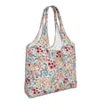 thumbnail image 2 of Wukai Trendy Floral Design Sturdy and Stylish Reusable Canvas Tote Bag: Eco-Friendly, Heavy-Duty Grocery Shopping Bag with Reinforced Handles, 2 of 7
