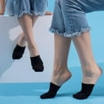 thumbnail image 6 of Women Toe Topper Socks,Non-skid No Show Toe Cover Socks,6-12 Pack Seamless Half Socks, 6 of 6