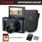 Canon PowerShot SX740 HS Digital Camera | 20.3MP, 4K UHD, Wi-Fi & Bluetooth, 40x Optical Zoom | Bundle with 64GB Memory Card, Case