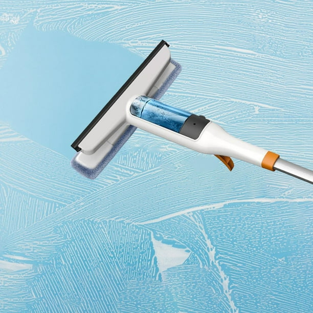 Limpiador De Ventanas 2 En 1 Con Mango Largo - Ajustable Telescópico, Doble Cara, Para Vidrio Y Azulejos