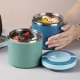 thumbnail image 4 of Bocal Thermique Alimentaire 630/1000ML Tasse à Soupe Isolée en Acier Inoxydable Tasse à Vide Boîte à Lunch avec Poignée Boîte Bento Portable Scellée Bleu-630ml, 4 of 6