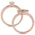 thumbnail image 4 of Everly Women's Morganite 10k Rose Gold Bridal Set, 4 of 7