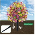 thumbnail image 5 of Artificial Petunias with Ground Stake, 22" Outdoor Faux Flowers for Garden, Yard, Planter and Porch, Lifelike Decorative Flowers for Indoor Outdoor Home Decor (1 Pack), 5 of 15