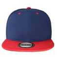 thumbnail image 5 of Falari Wholesale 12 Pack Snapback Hat Cap Hip Hop Style Flat Bill Blank Solid Color Adjustable Size Navy/Red, 5 of 6