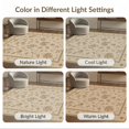thumbnail image 7 of ODIKA 3'x5' Washable Area Rug Non-Slip, Flatweave, Easy Care Beige Elegance Floral and Leaf Design Classic Vine Motifs with Detailed Border Accents for Hallway, Laundry Room, 7 of 7