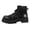 Black, variant on Women Platform Combat Ankle Boots Lace up Wide Toe Box Slip on Chunky Motorcycle Booties Vintage Distressed Fall Winter Footwear Brown Size 7.5