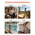 thumbnail image 2 of VEVOR 125 Pack Deck Balusters, 26 in Aluminum Railing Spindles, 3/4 in Diameter Hollow Round Metal Decking Stair Balusters with Connectors, Screws, for Deck, Porch & Staircase Railing Fence, Black, 2 of 9