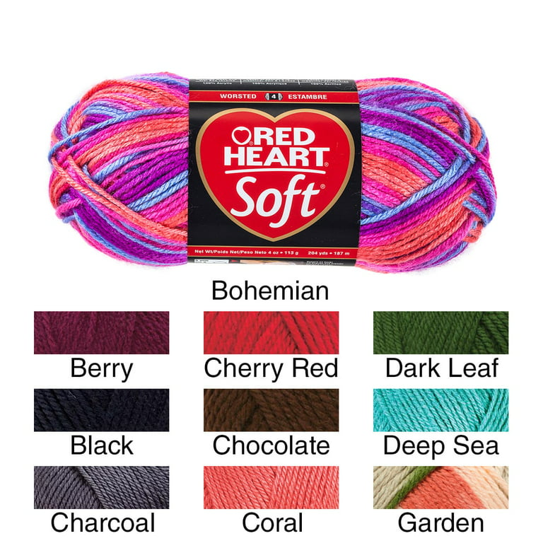 Byblomst udskille knap Red Heart Soft Yarn - Walmart.com