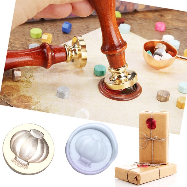 Cabezal de cera de esmalte Vintage clásico de cabeza de cobre de 25mm para tarjeta de boda (linterna)
