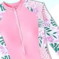 thumbnail image 4 of Gubotare Tween Girls One Piece Rash Guard Swimsuits for Girl Long Sleeve Bathing Suits with UPF 50+ Sun Proctection Sunsuits 8-12Years,Pink 10-11 Years, 4 of 6