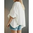 thumbnail image 3 of Summer Tops 2024 Womens Solid T Shirts for Women Loose Shirts Basic Tee, 3 of 6